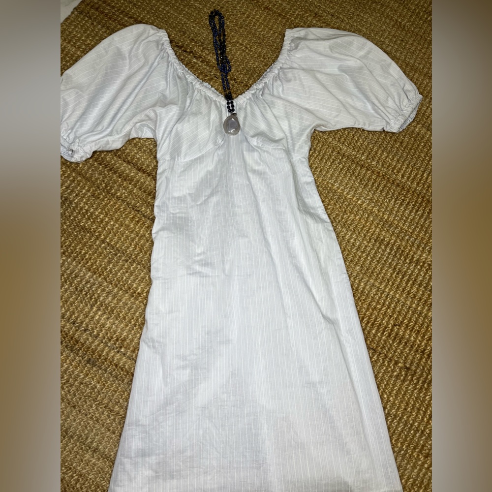 Scandal Theodore Cotton Off the shoulder OR puff sleeves Dress with POCKETS